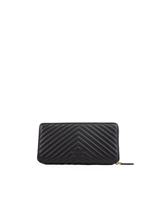 Portafoglio Ryder Zip in nappa chevron black PINKO | 100250 A0GKZ99Q